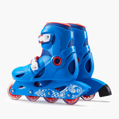 Inline Skates Play 3 Kids Blue/ Red - Oxelo