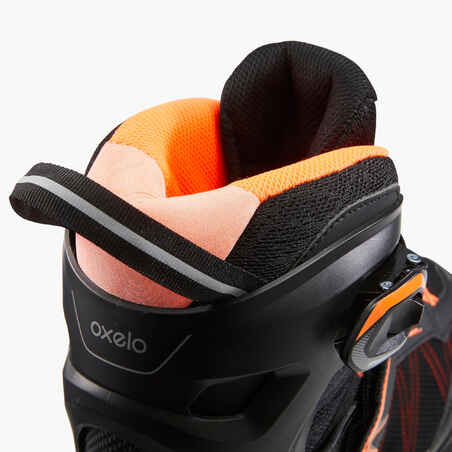 Patines Línea Hombre Oxelo Fitness FIT500 Negro Naranja