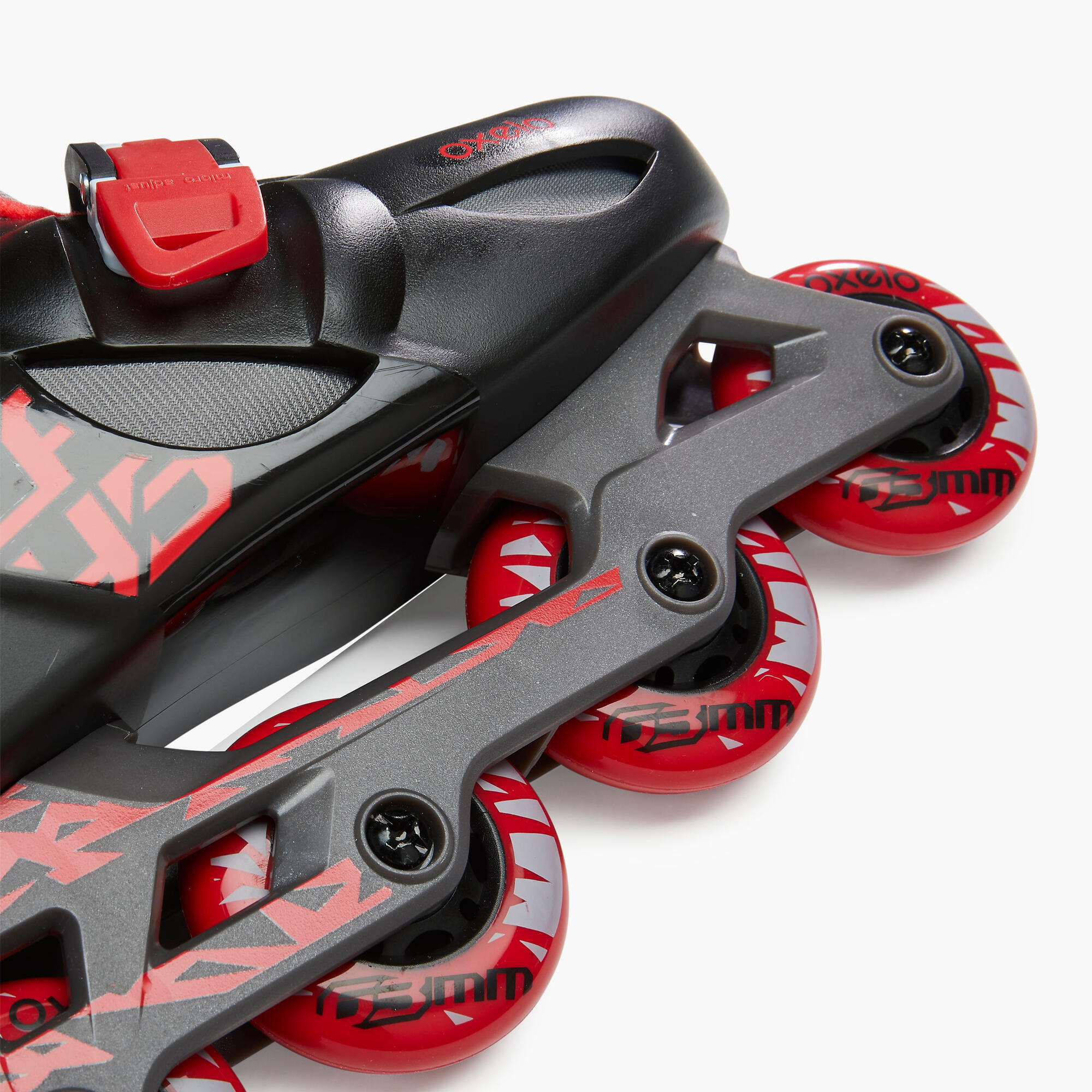 roller enfant PLAY5 rouge noir 9/10