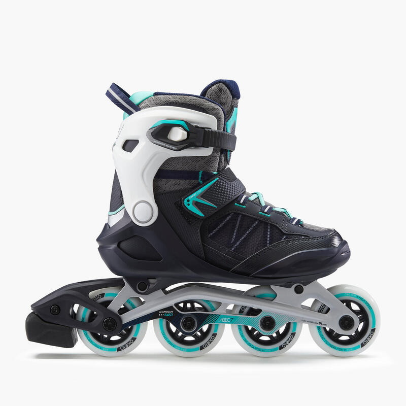 Patines Línea Oxelo Roller Fitness FIT500 Negro