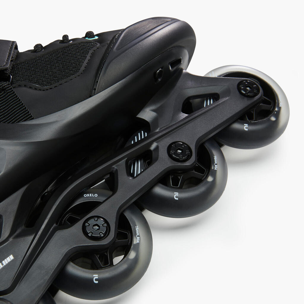 Adult Inline Fitness Skates FIT100 - Black/Mint