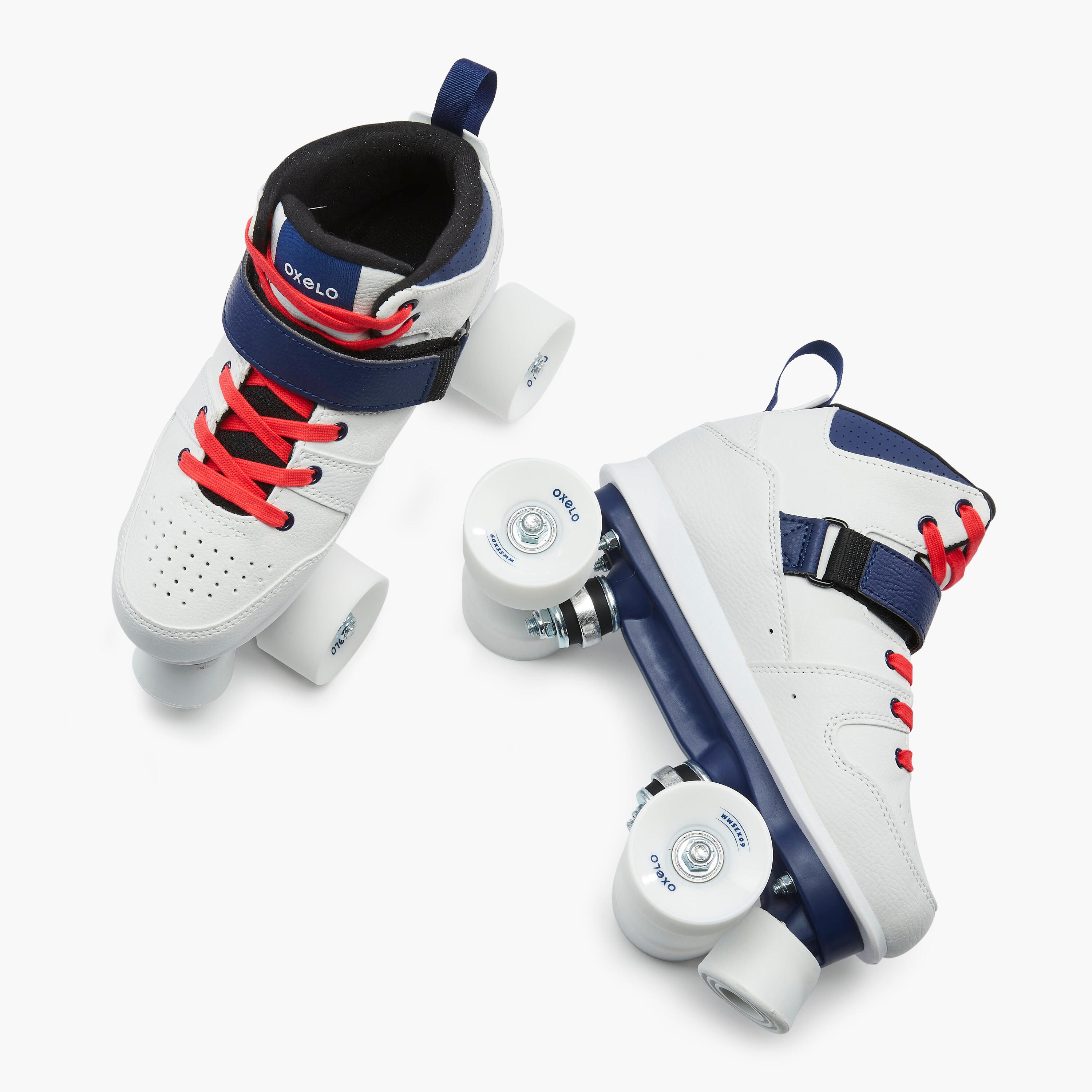 Patins de 4 Rodas Quad 100 Adulto Branco 18/21