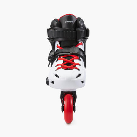 Adult Freeride Hardboot Inline Skates MF500 - White/Red