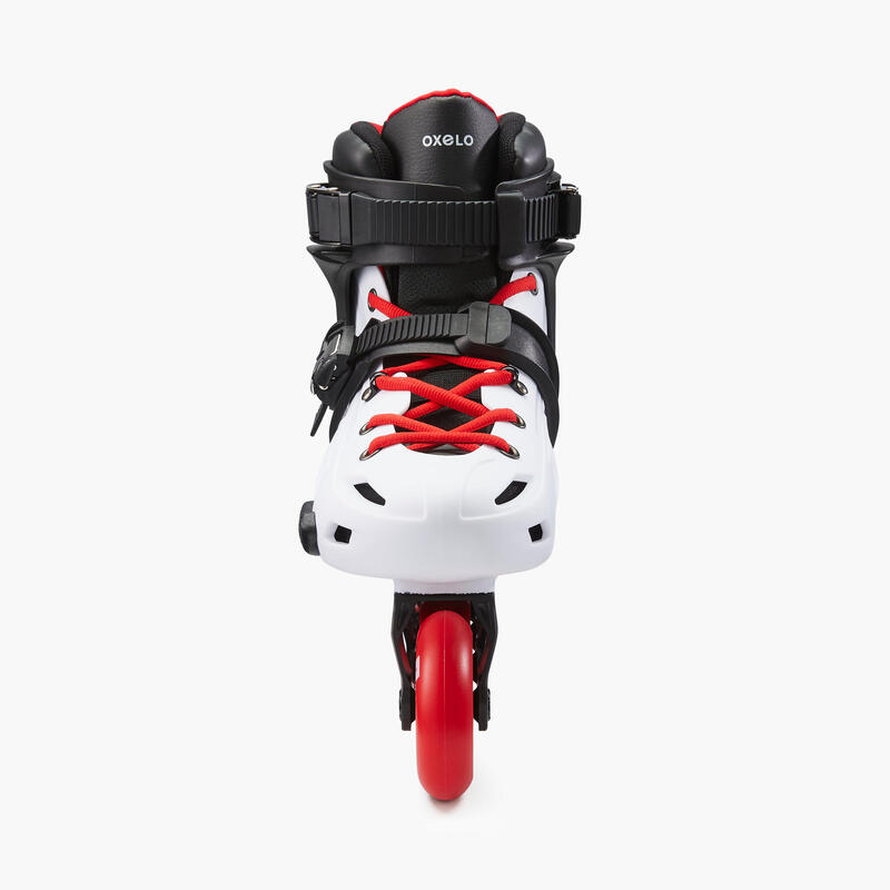 Inline-Skates Freeride MF500 Hardboot Damen/Herren weiss/rot