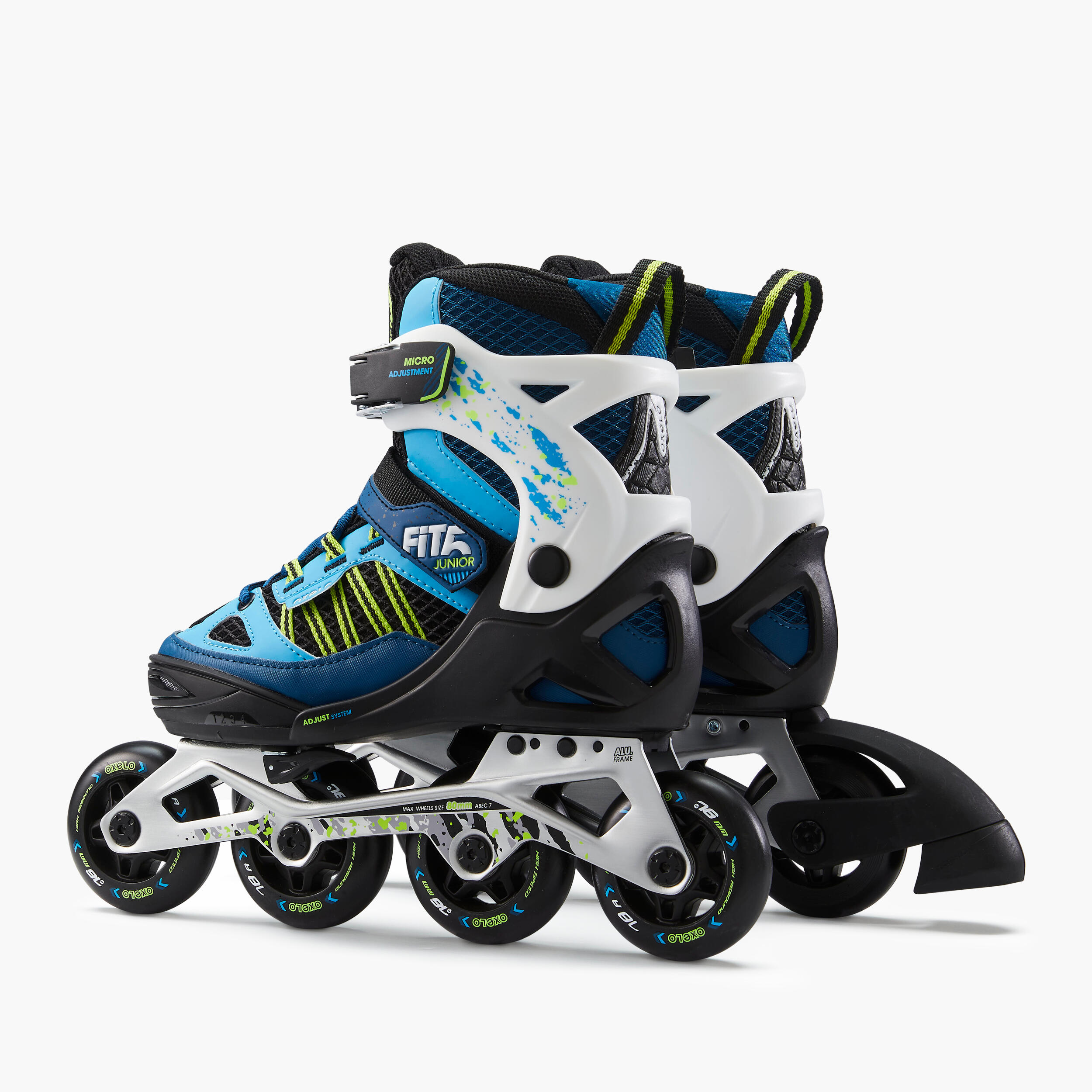 Fit 5 Jr Kids' Inline Fitness Skates - Blue / White 6/10