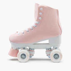 Kids' and Adult Artistic Roller Skating Quad Skates 100 - Pink