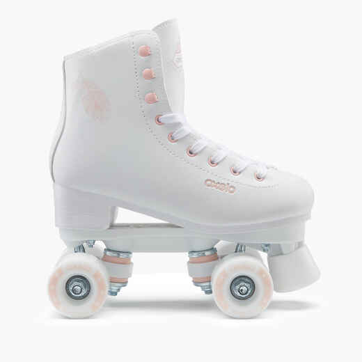 
      Patines de 4 ruedas  artísticos para niños Oxelo quad100 blanco
  