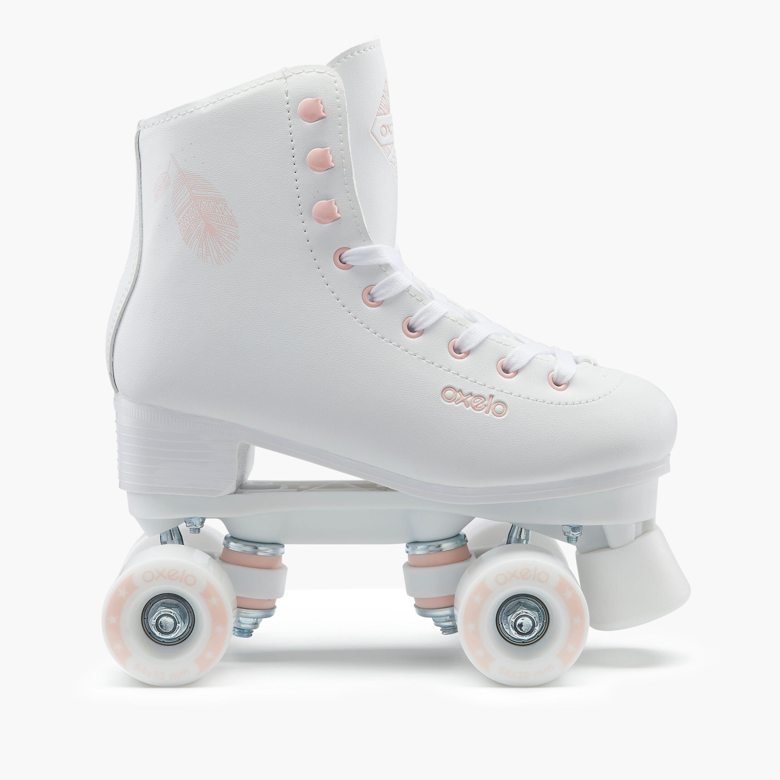 Kids' and Adult Artistic Roller Skating Quad Skates 100 - White 4/16