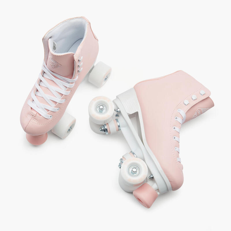 Patins de 4 Rodas de Patinagem Artística QUAD 100 Criança/Adulto Rosa