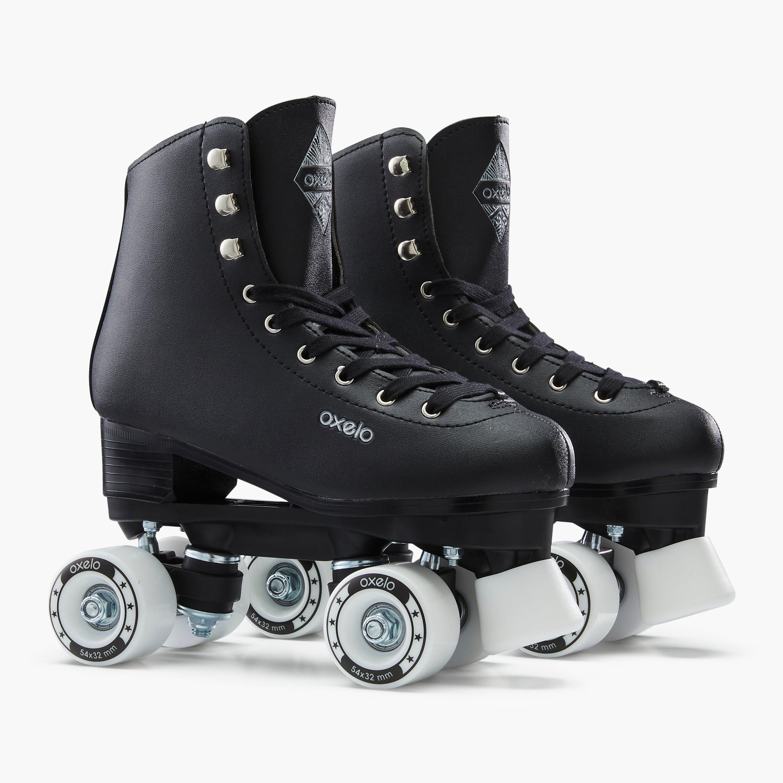 Kids and Adult Artistic Roller Skating Quad Skates 100 Black