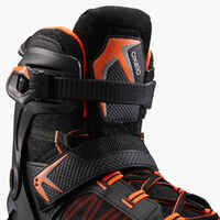 Patines Línea Hombre Oxelo Fitness FIT500 Negro Naranja