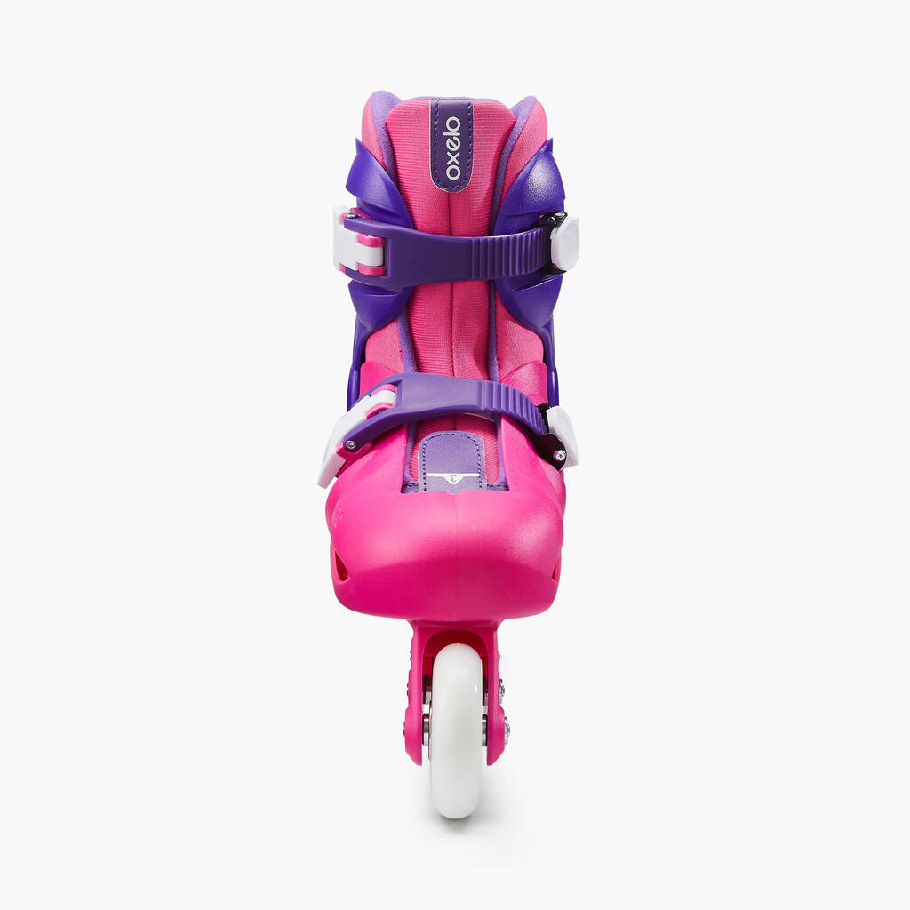 Detské kolieskové korčule Play3 ružovo-fialové