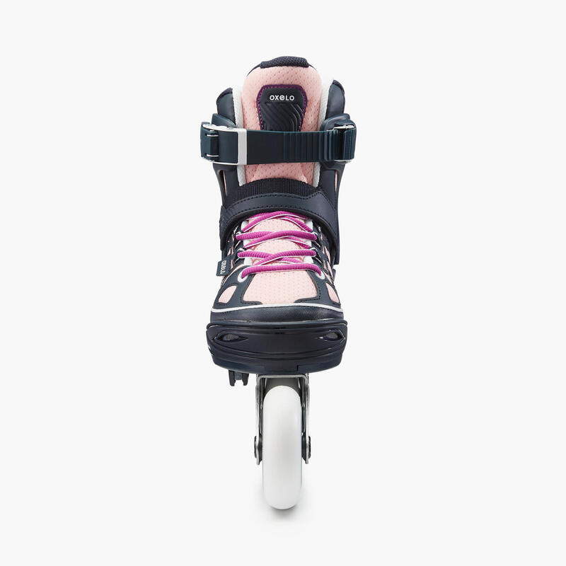 Fit 5 Kids' Inline Fitness Skates - Pale Peach / DARK BLUE