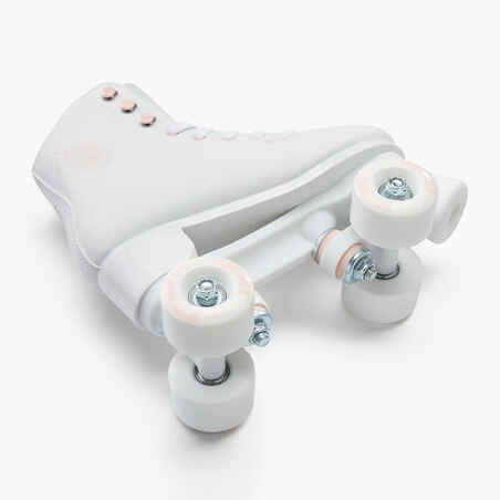Καλλιτεχνικά πατίνια roller με 4 ρόδες, παιδικά/ενηλίκων, Quad 100 - Λευκό