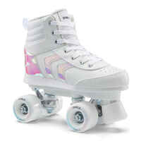 Kids' Roller Skates Quad 100 - Holographic White