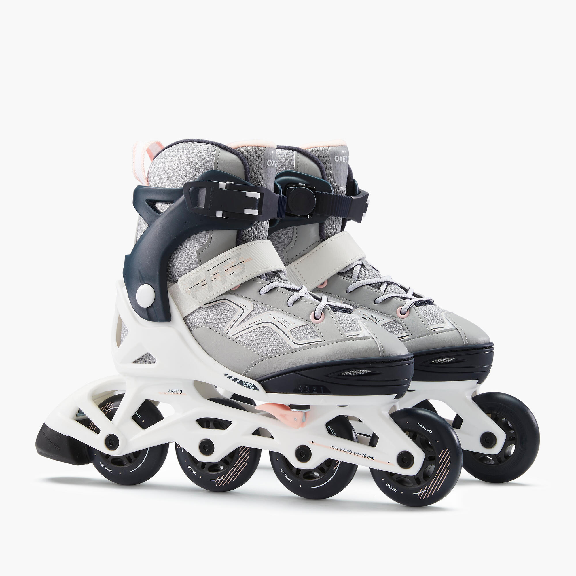Kids' Inline Fitness Skates Fit3 - Abyss Grey 6/16