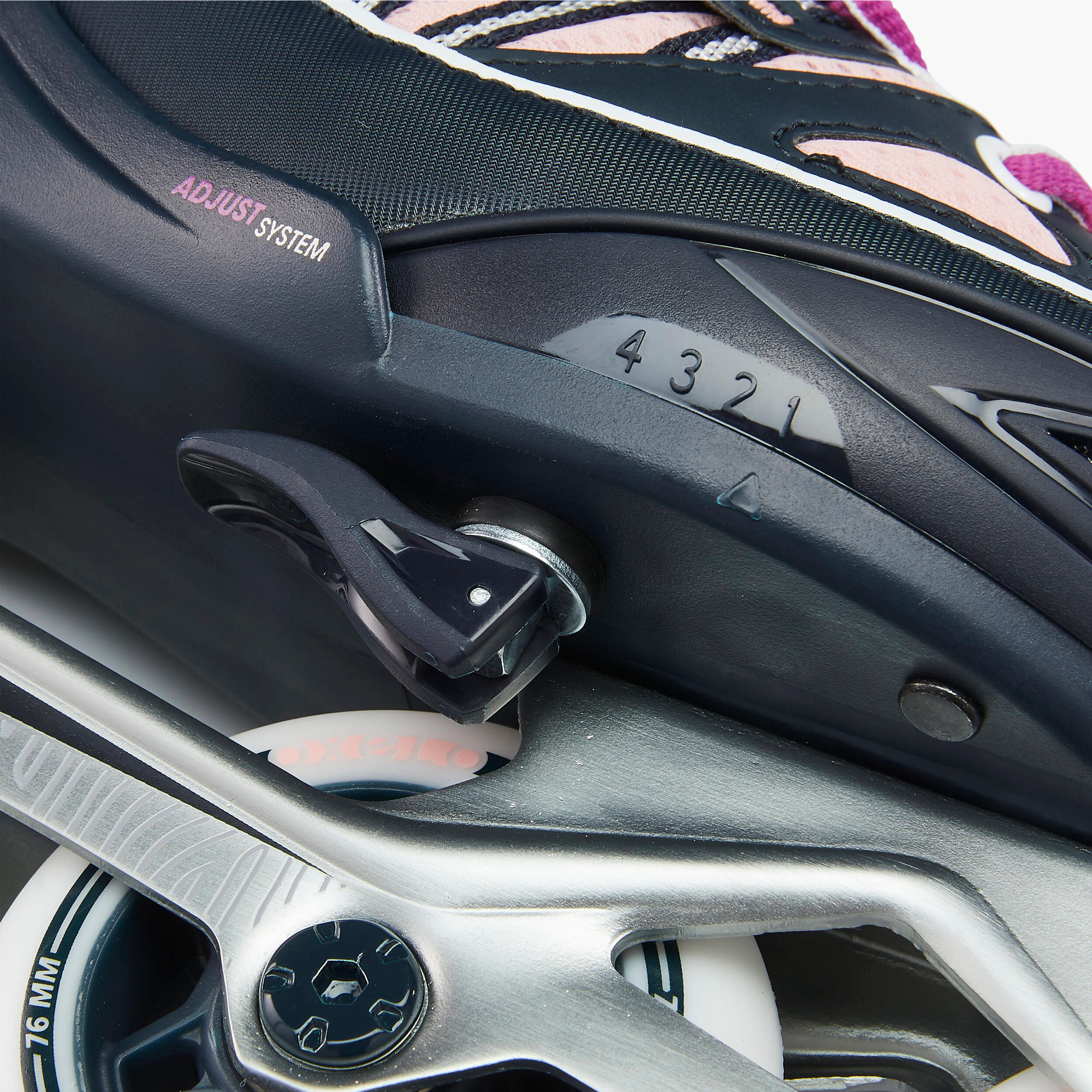 РОЛИКИ ДЕТСКИЕ FIT 5 РАЗДВИЖНЫЕ СИНЕ-РОЗОВЫЕ OXELO