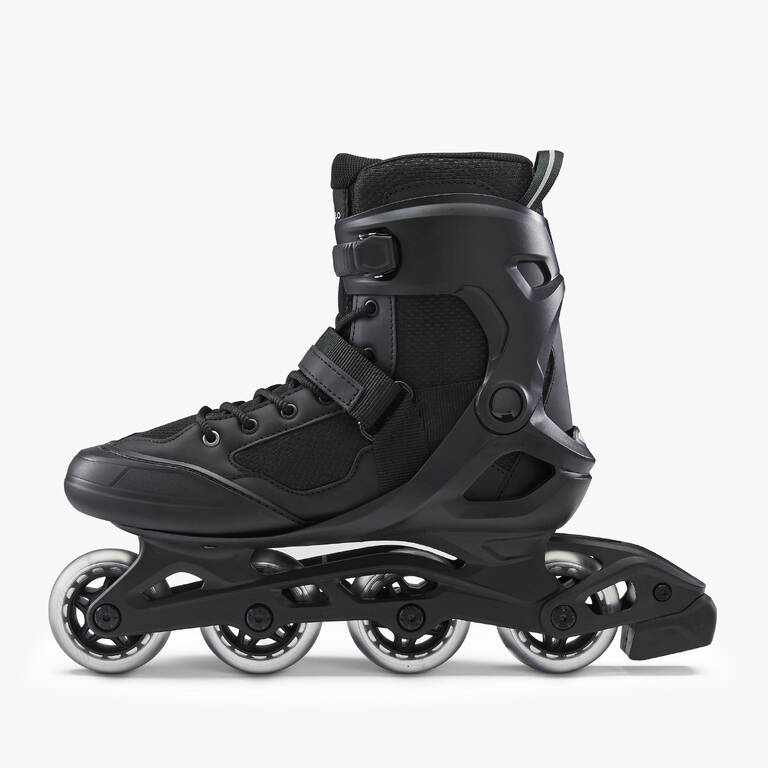 Adult Inline Fitness Skates FIT100 - Black/Silver