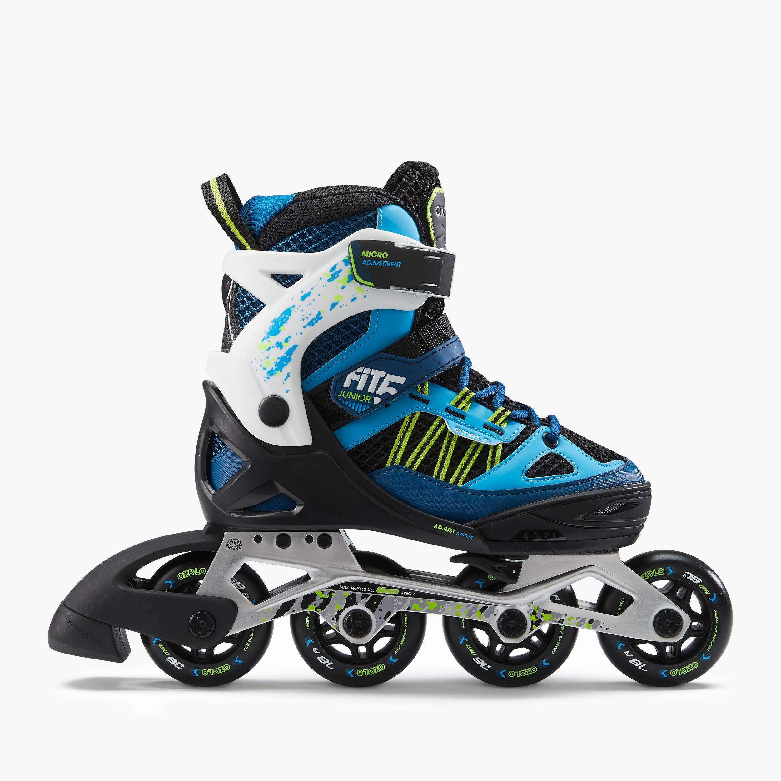 Kids Skating Shoes Inline Fit 5 Blue Black -  2