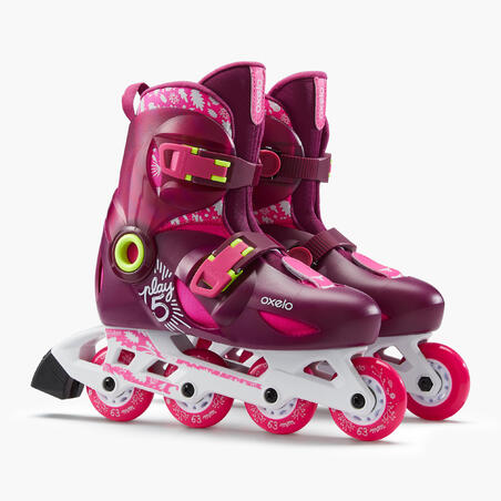 أحذية تزلج Play 5 Tonic للأطفال- لون وردي