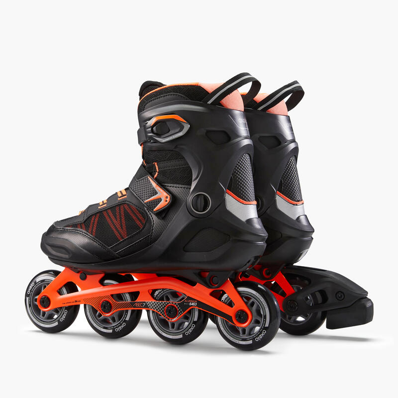 Ролики для фитнеса для взрослых светло-оранжевые FIT500 - Decathlon