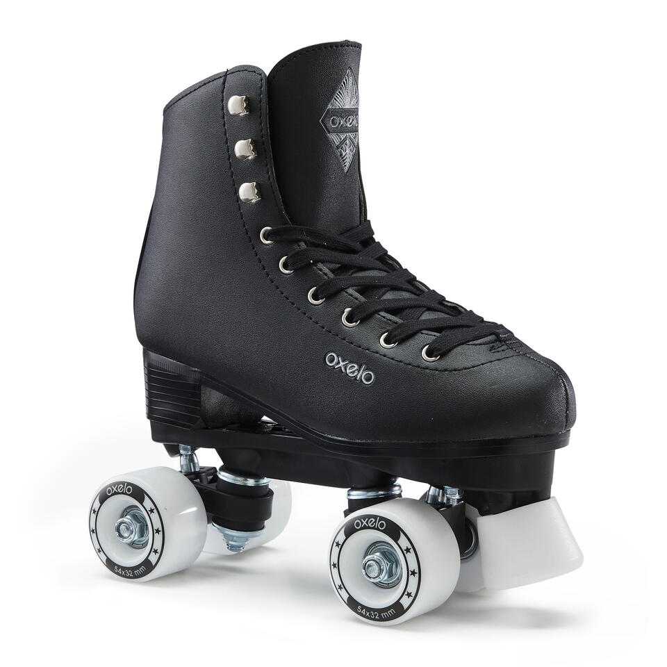 Patines 4 Ruedas Niños Oxelo Quad 100 Negro - Decathlon