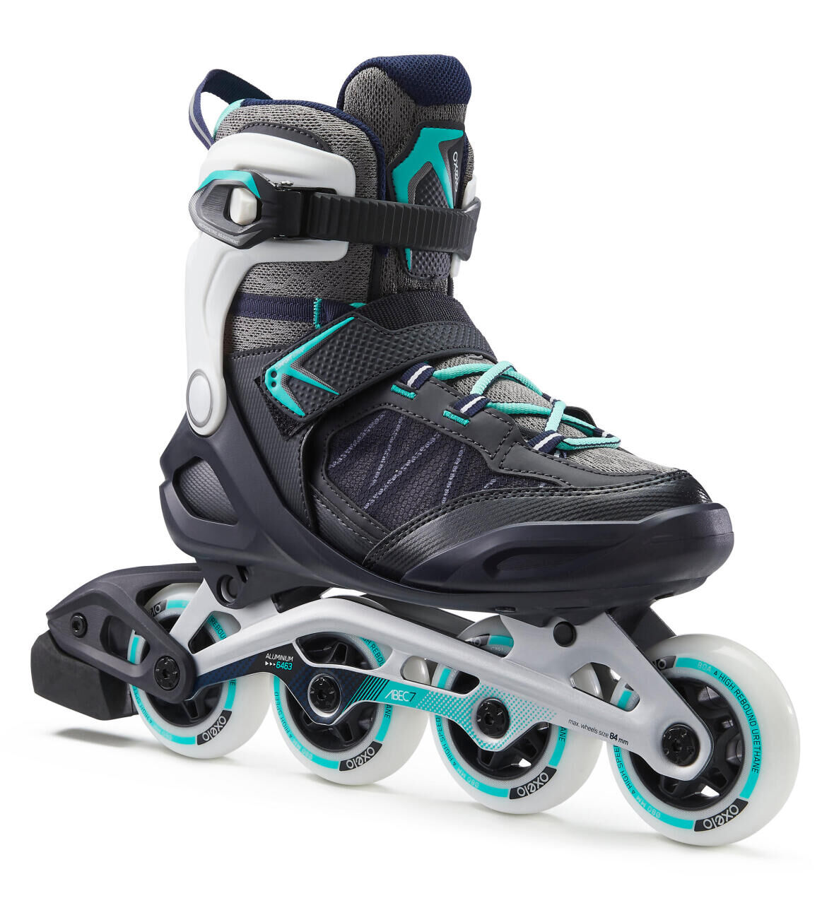 PATINES EN LÍNEA HOMBRE FIT100 NEGRO GRIS
