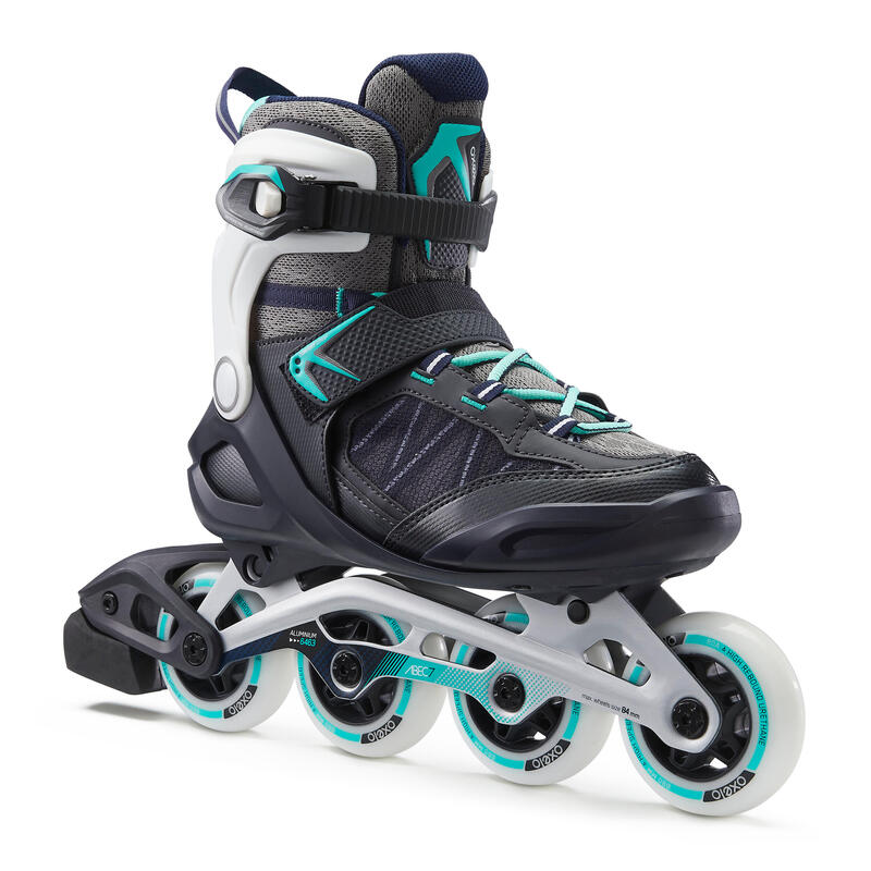 Patines Línea Oxelo Roller Fitness FIT500 Negro