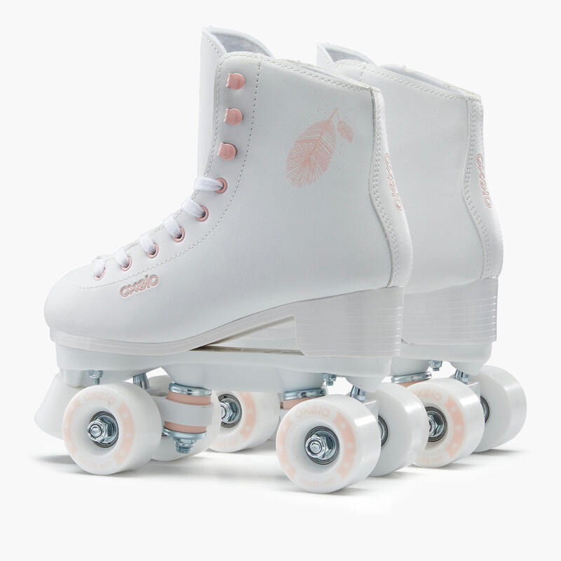 Patin à roulettes artistique enfant adulte QUAD 100 blanc