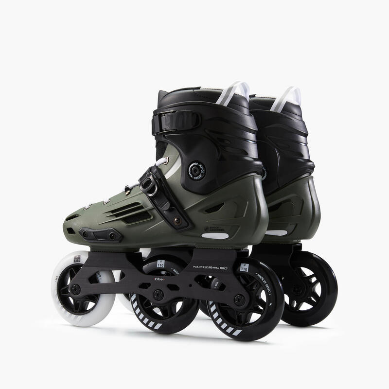 Inline Skates Inliner Triskate Freeskate MF900 HardBoot Erwachsene khaki