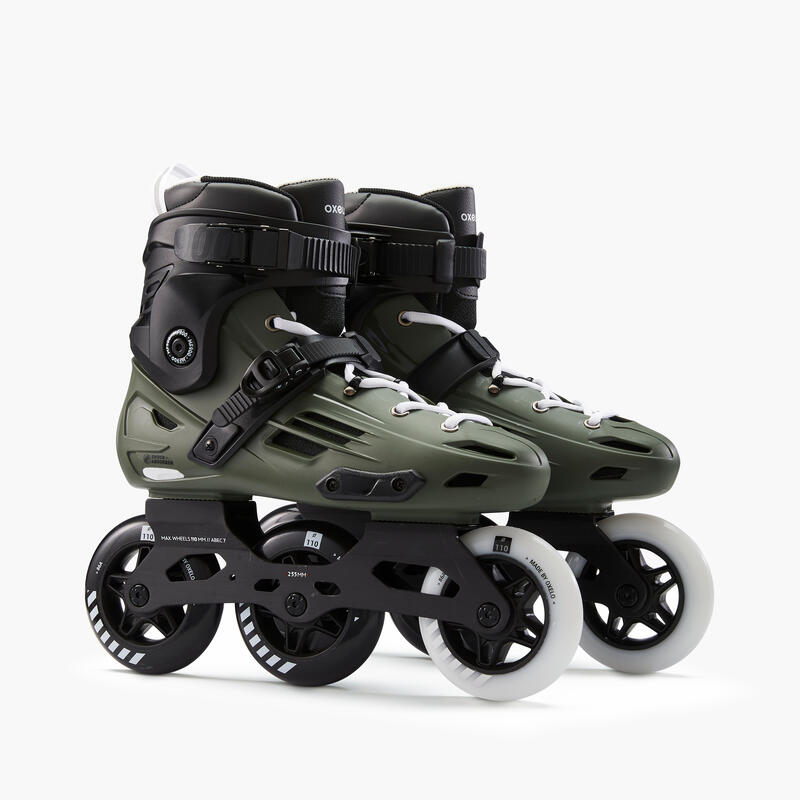Adult Freeskate Inline Skates MF900 Khaki Decathlon
