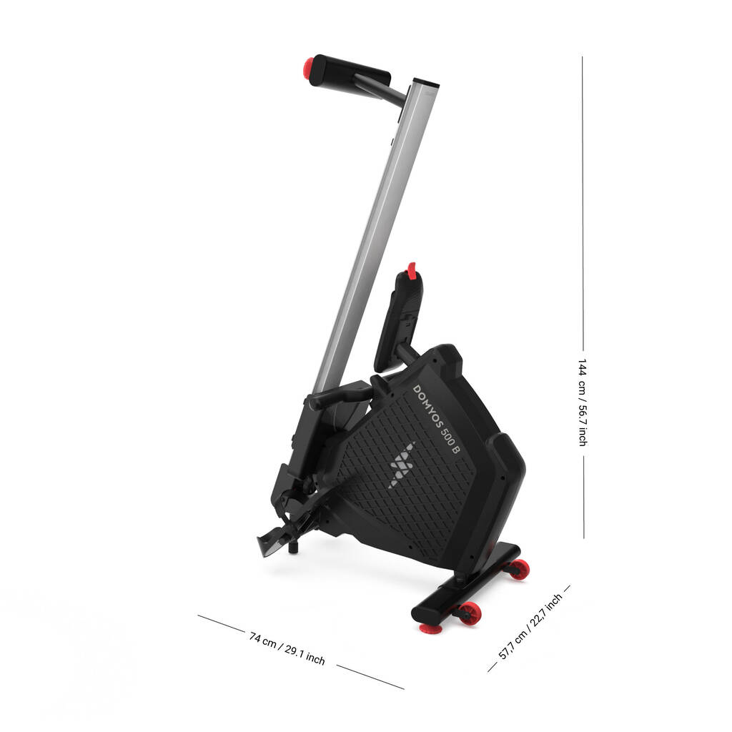 10 Best Rowing Machine for Home in India 6 DOMYOS Rowing Machine Self Powered 500B in folded position