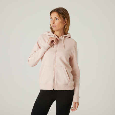 Rožnata ženska jakna s kapuco 500