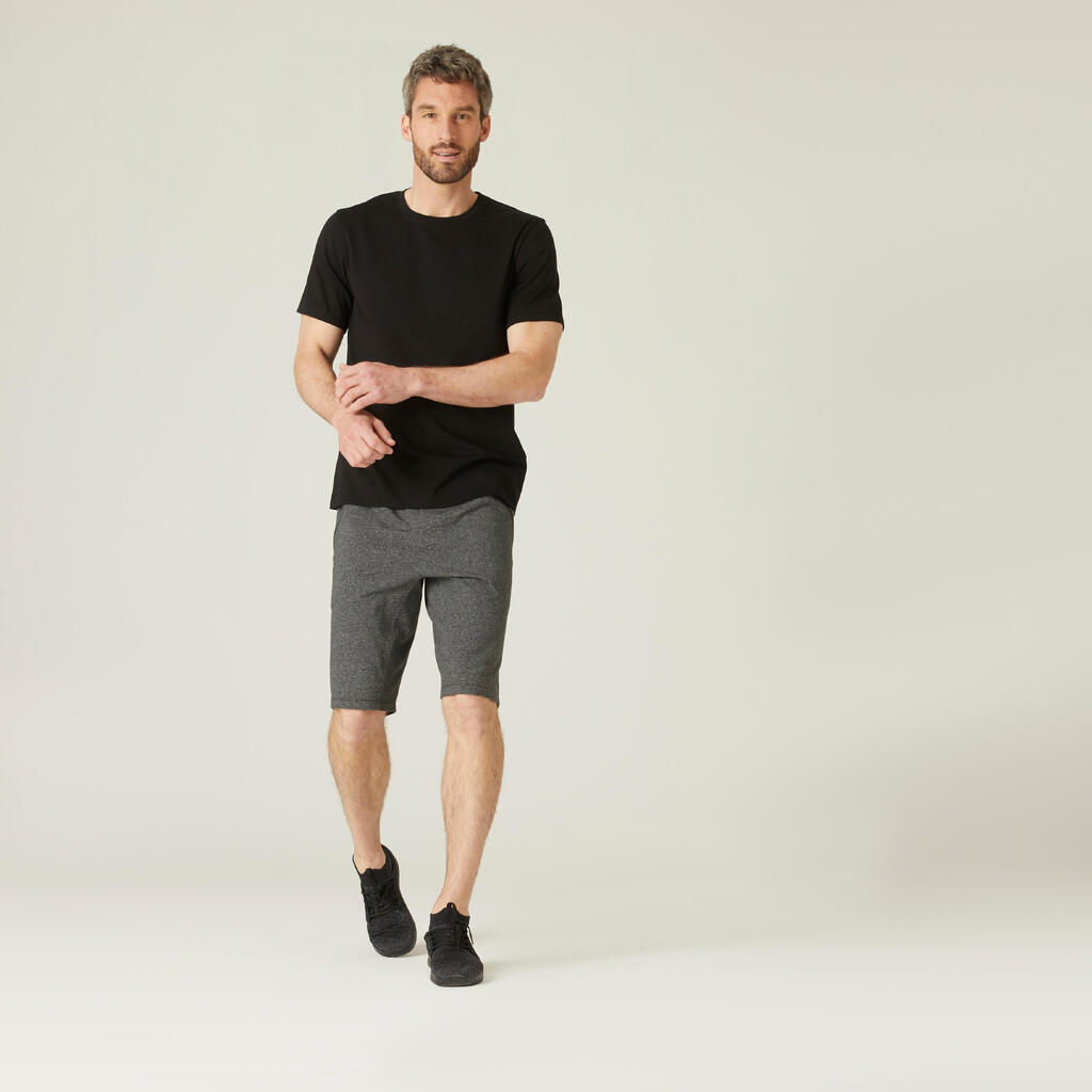 Short de fitness regular homme, bleu marine