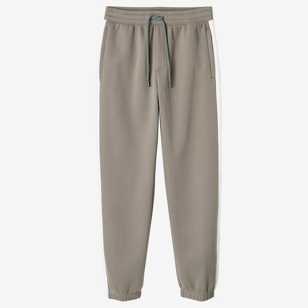 Jogginghose Fitness Regular 560 Synthetik Herren - grau/khaki