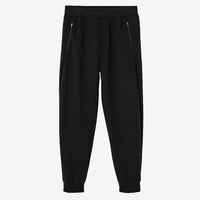 Men's Straight-Cut Cotton-Rich Jogging Fitness Bottoms 500 - Black