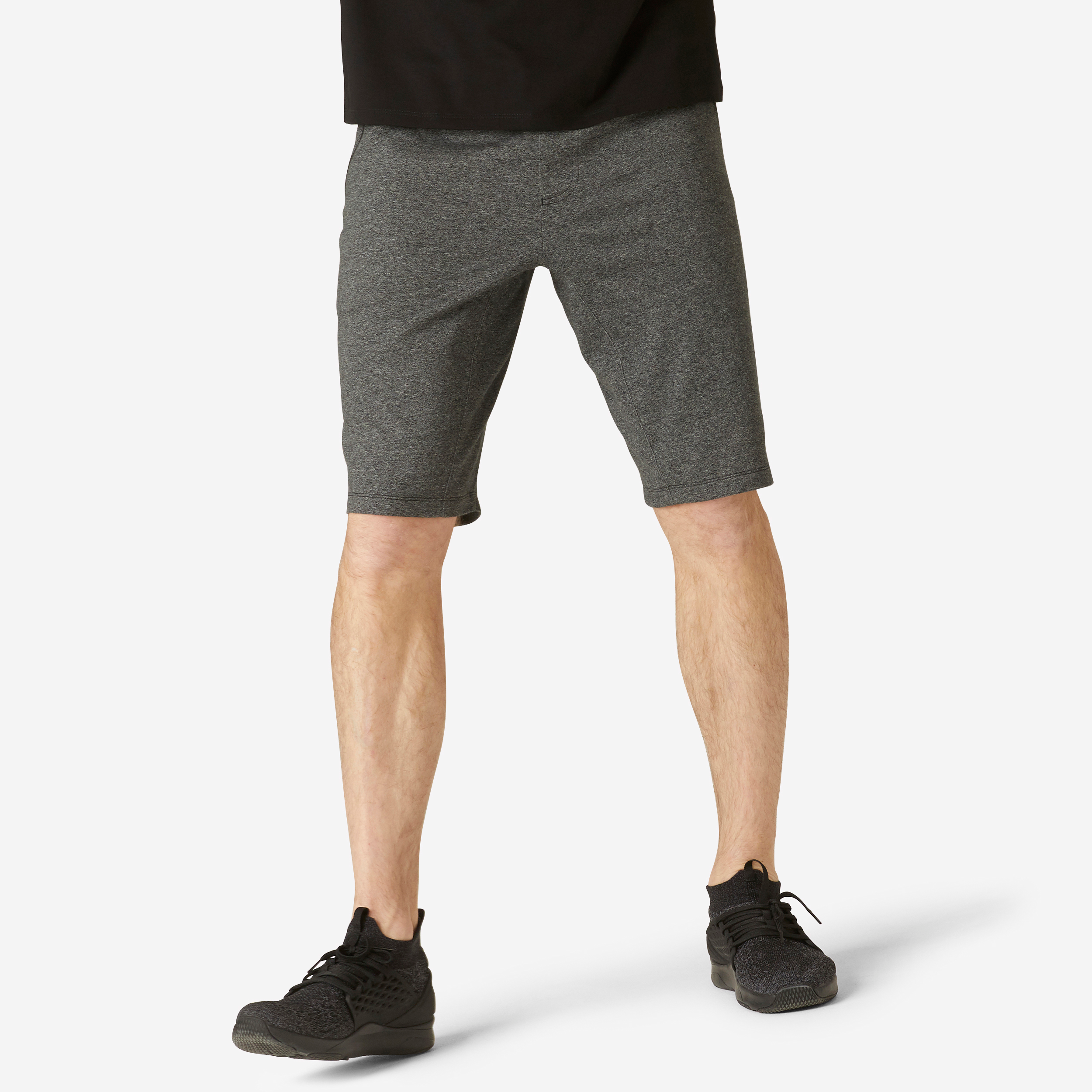 Short fitness homme - 500 gris foncé - Pilates - Domyos- Clubs - Entreprises - Collectivités - Associations