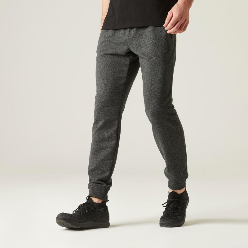 Jogginghose Fitness Regular 500 Herren - dunkelgrau