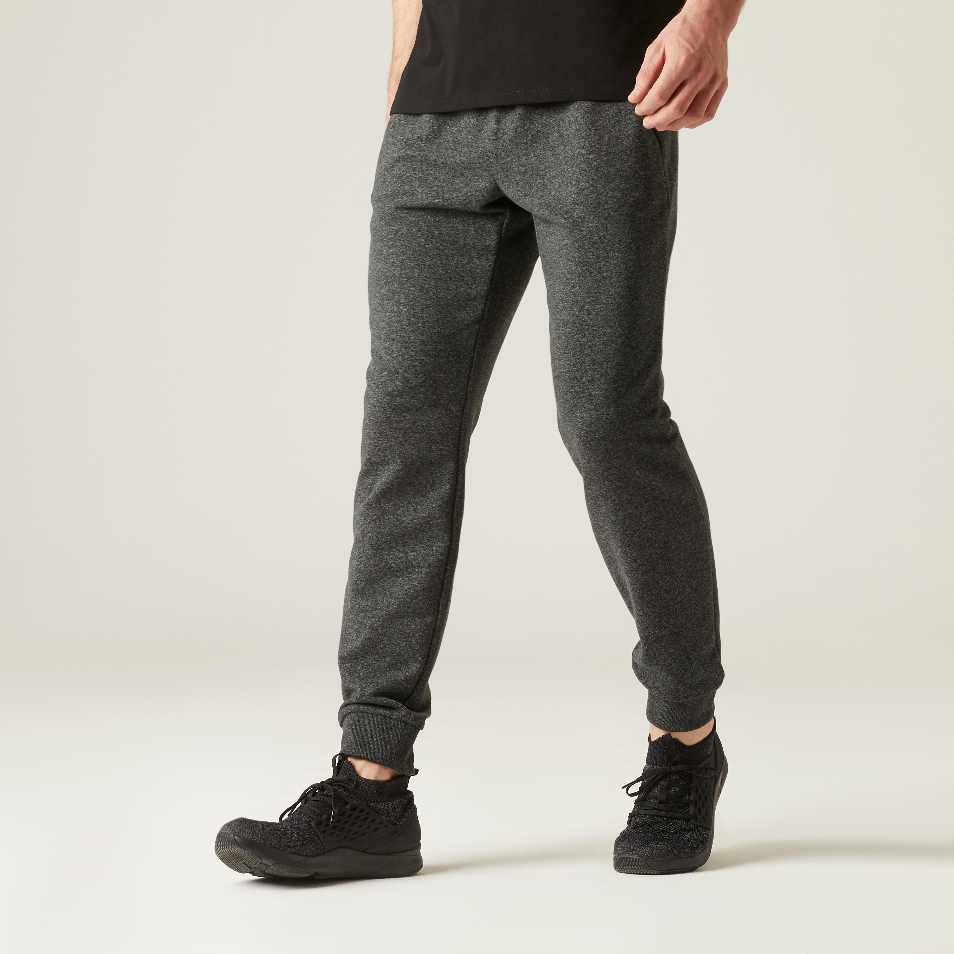 Joggingbroek voor fitness heren hoog aandeel katoen recht model 500 |  DOMYOS | Decathlon.nl