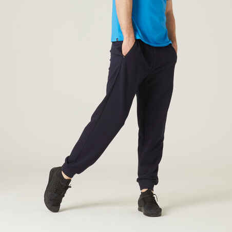 Pantalon de jogging en coton coupe confort pour homme Bleu marine