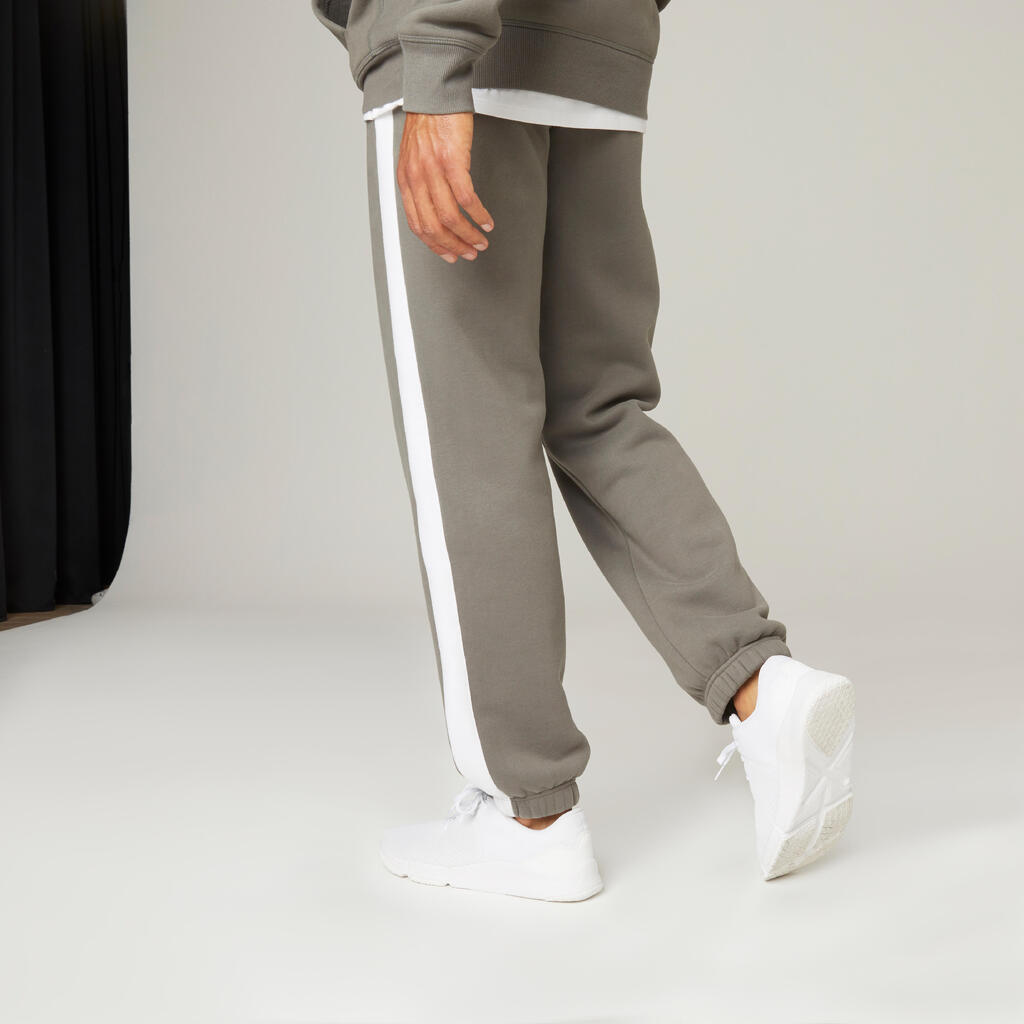 Fleecy Fitness Jogging Bottoms with side stripes