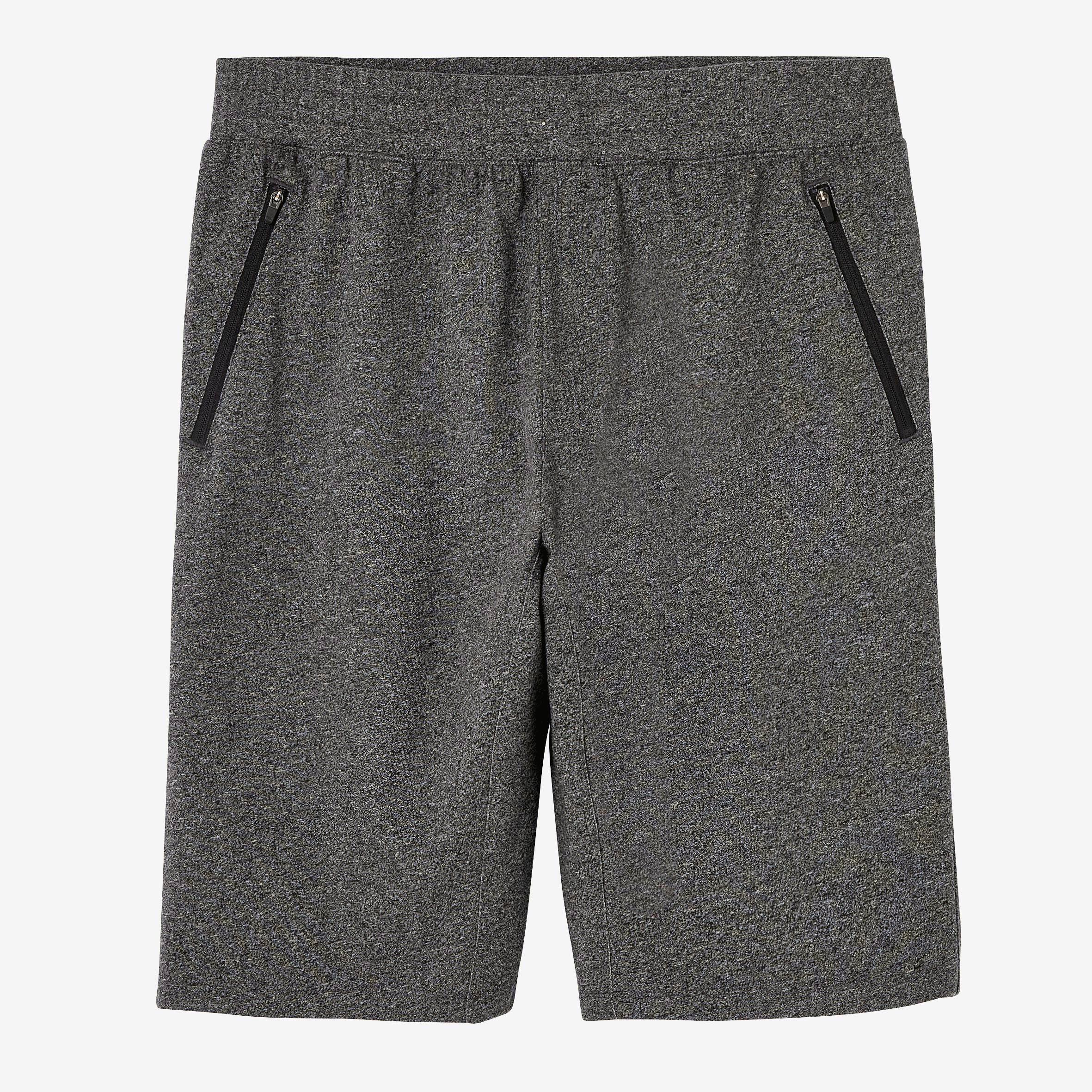 Men’s Fitness Shorts with Zipped Pockets - 520 Grey - DOMYOS