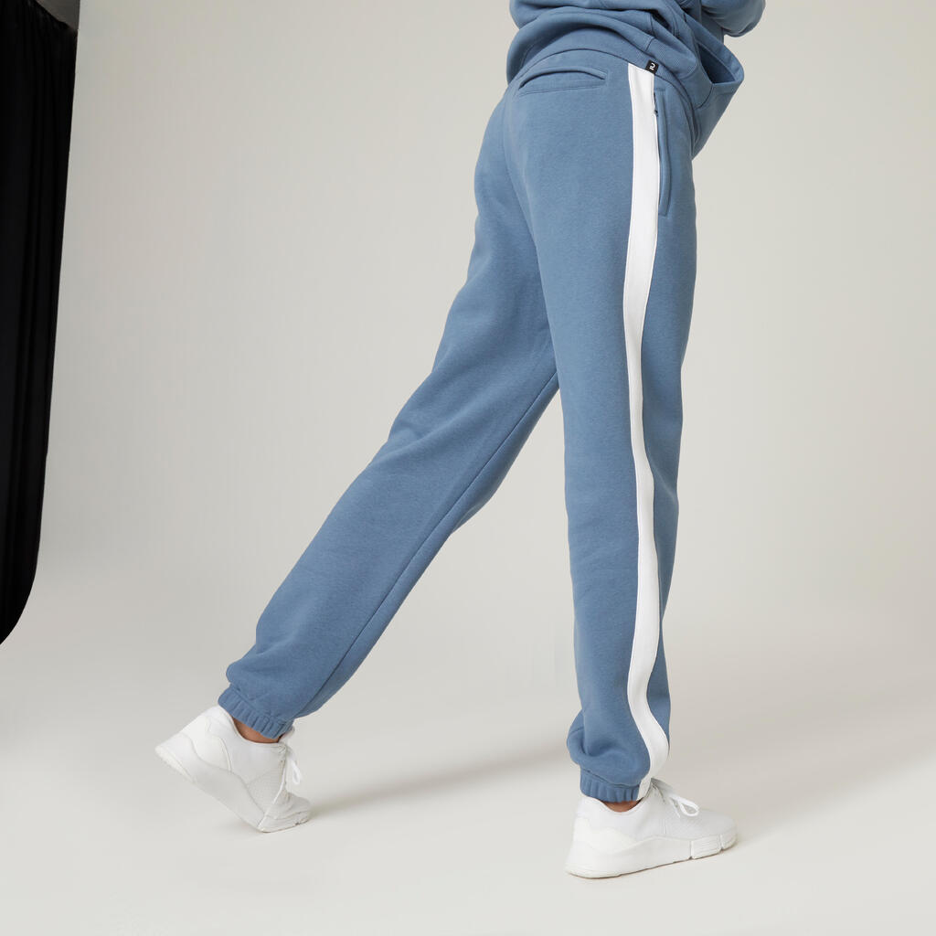 Fleecy Fitness Jogging Bottoms with side stripes