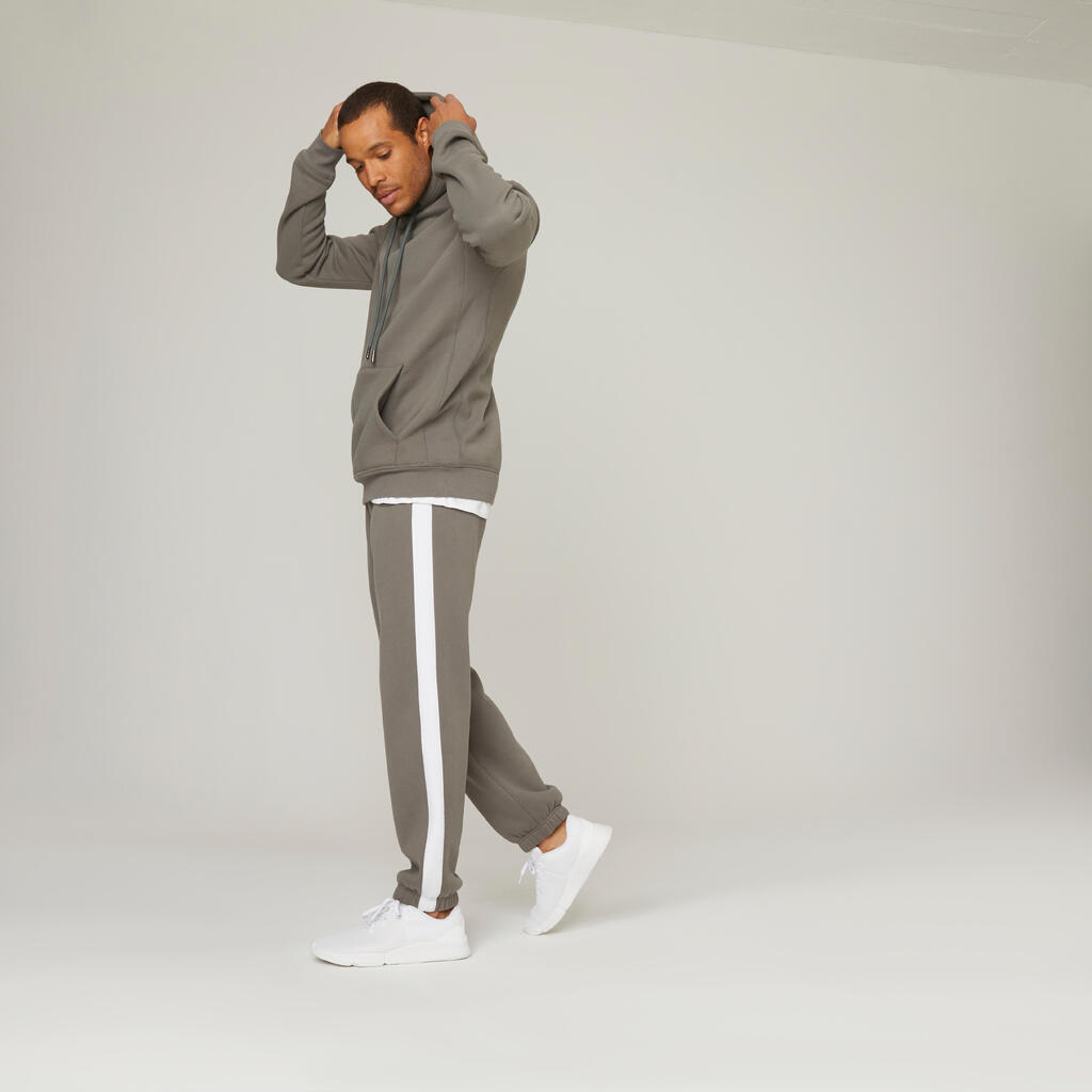 Fleecy Fitness Jogging Bottoms with side stripes