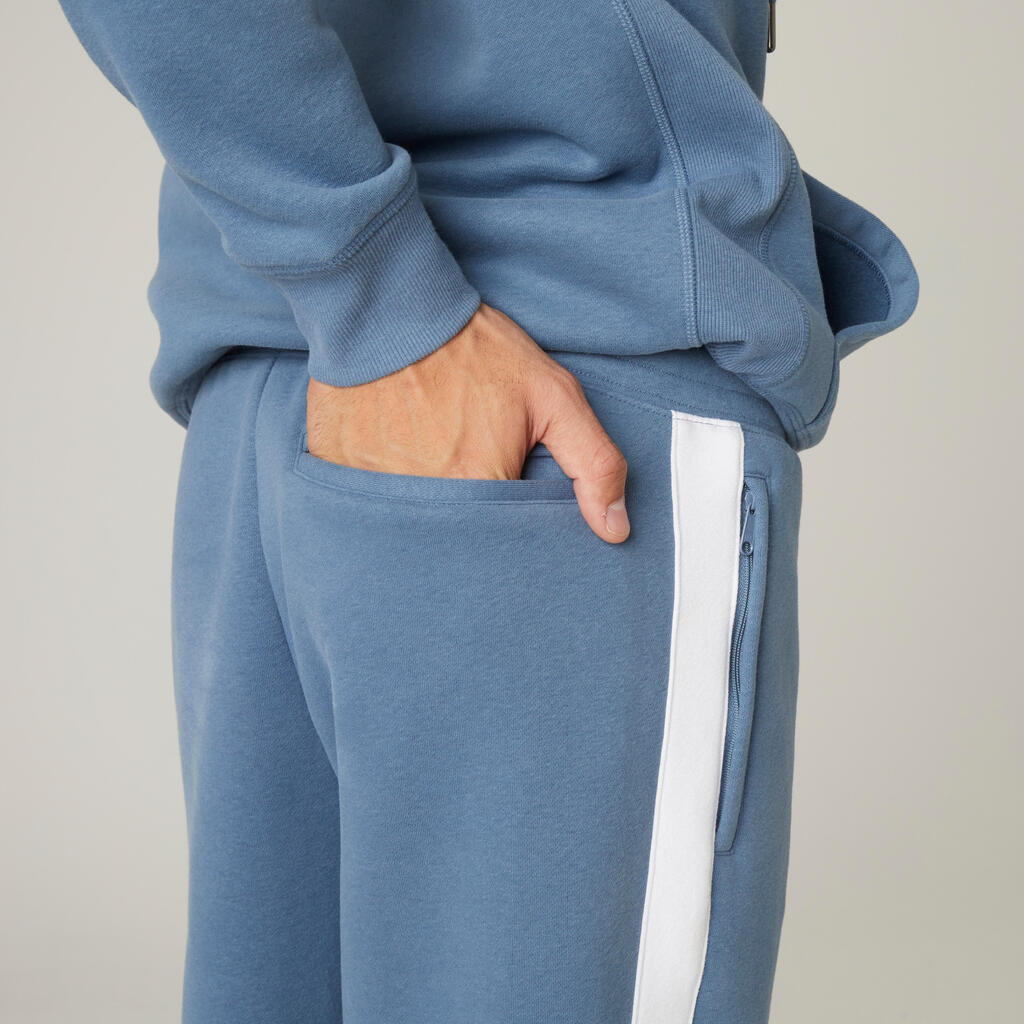 Fleecy Fitness Jogging Bottoms with side stripes