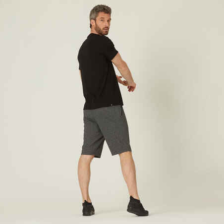 Short fitness pantalón corto chándal regular Hombre Domyos 520 gris oscuro