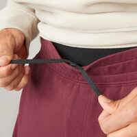 Fitness Slim-Fit Jogging Bottoms with Zip Pockets - Burgundy