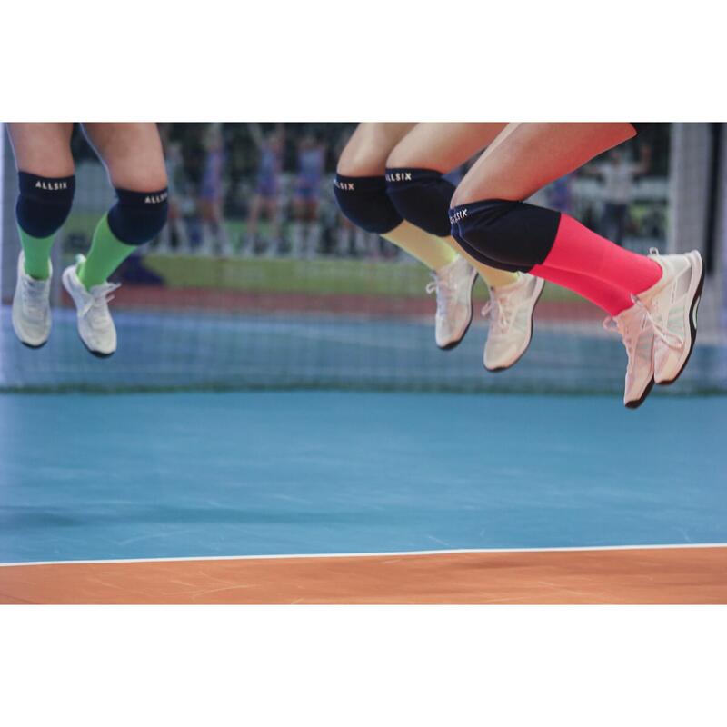 Zapatillas Voleibol de Mujer Allsix FIT 500 blancas verde menta