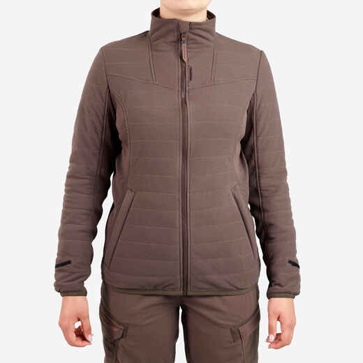 
      Jagdjacke 500 Damen 3-in-1 warm wasserdicht braun 
  