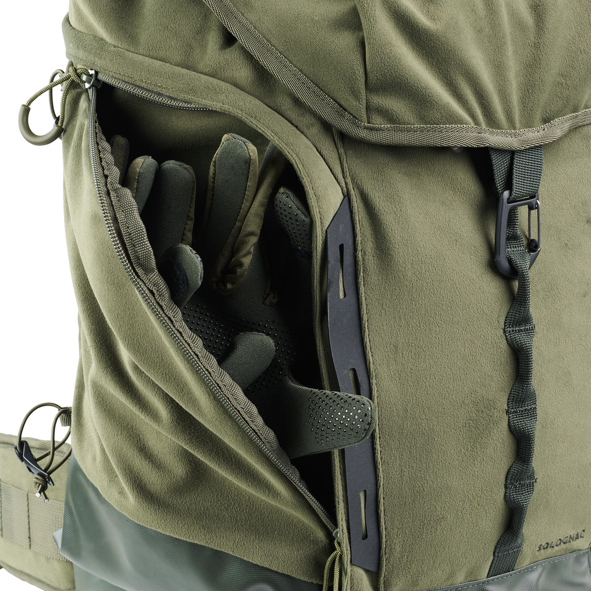 SAC A DOS CHASSE SILENCIEUX 35L VERT SOLOGNAC Decathlon